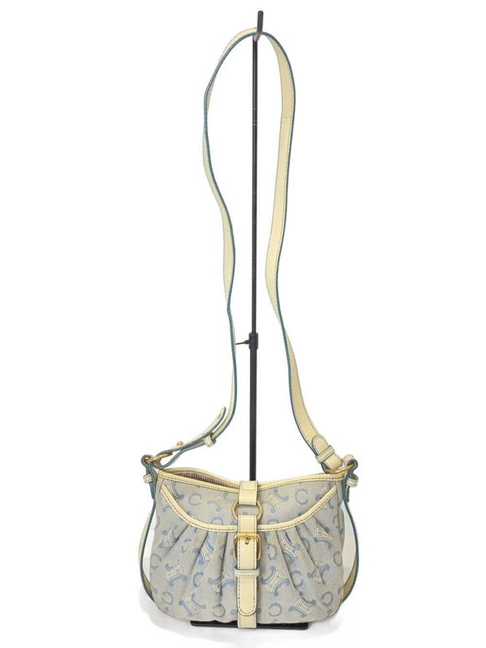 Celine Paris Macadam Shoulder Bag Canvas Blue All over